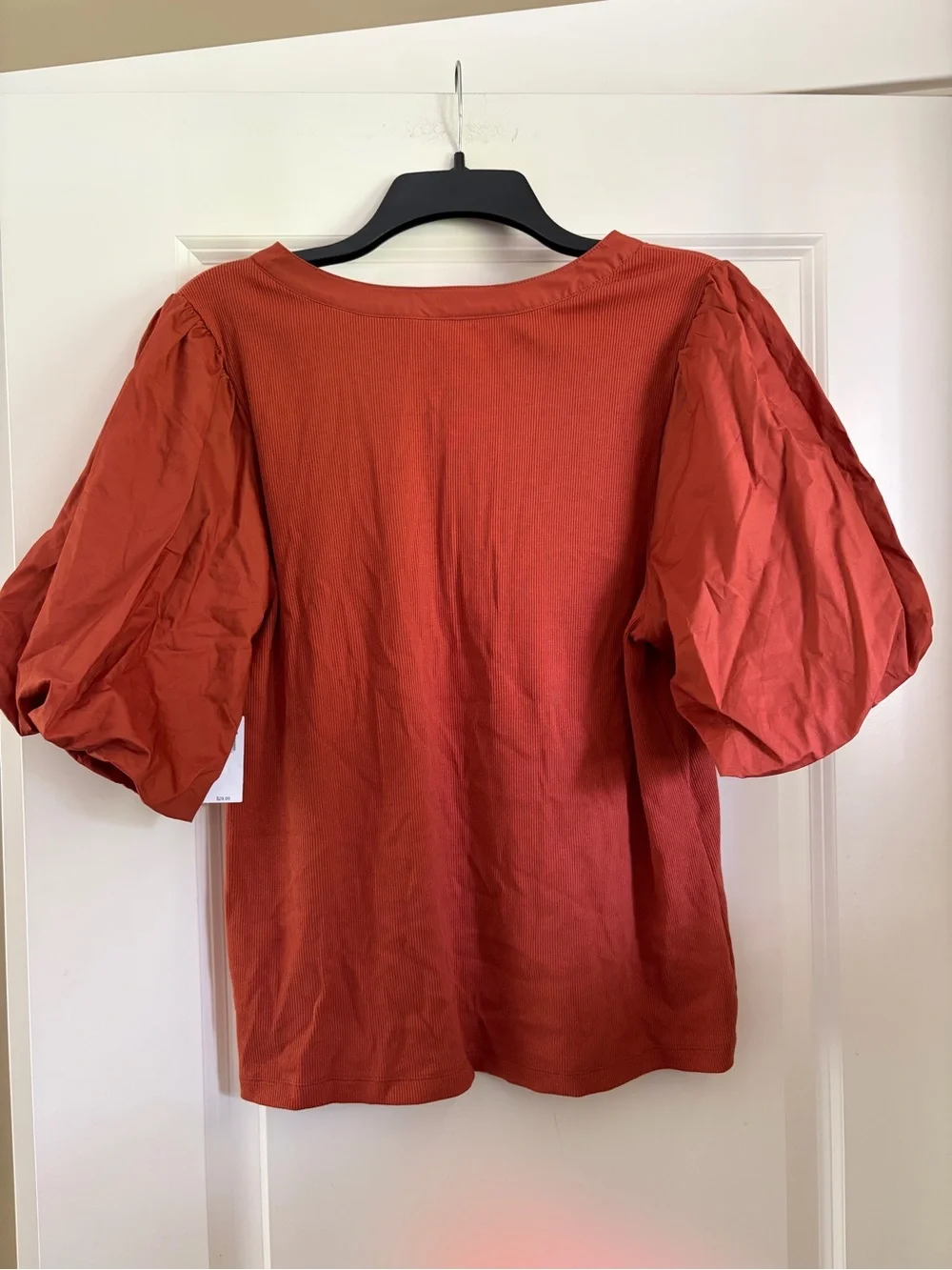 NWT Old Navy Rust Puff-Sleeve Henley Top